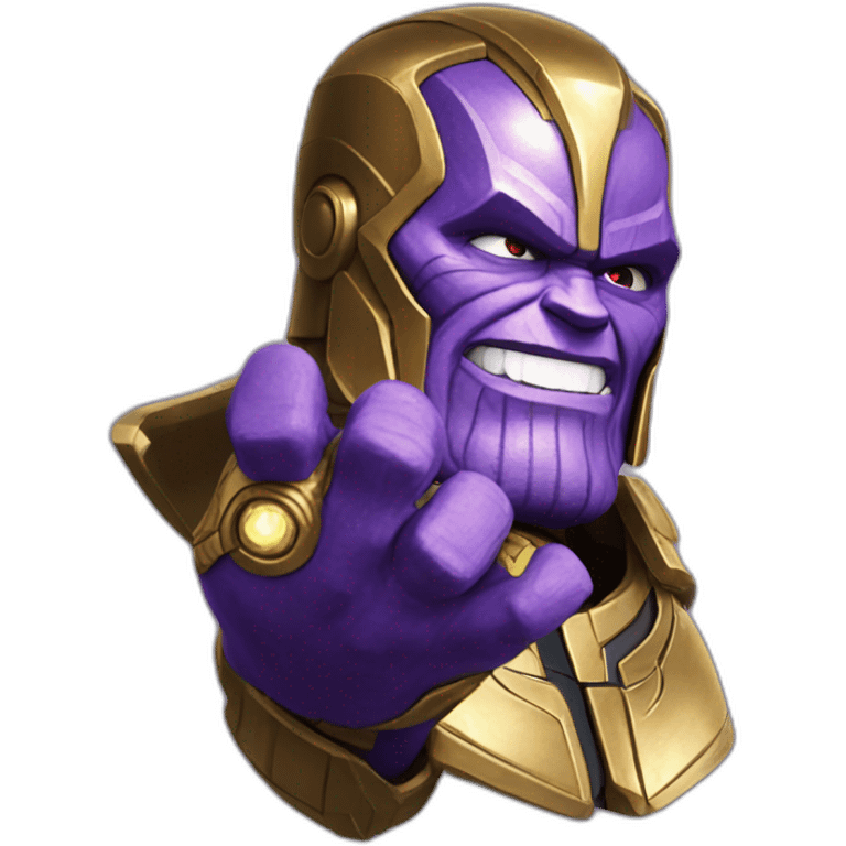 Thanos clacking with infinity gauntlet emoji