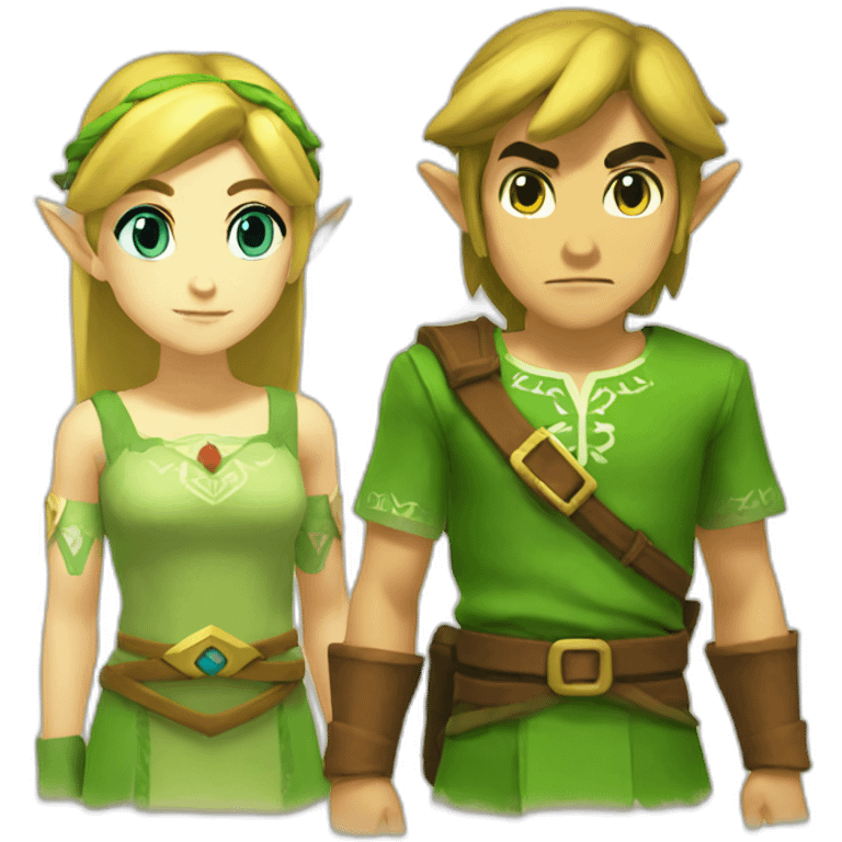 zelda and link emoji