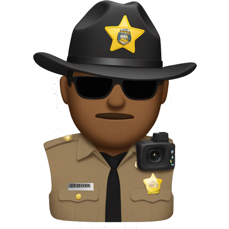 Deputy sheriff with body worn camera emoji