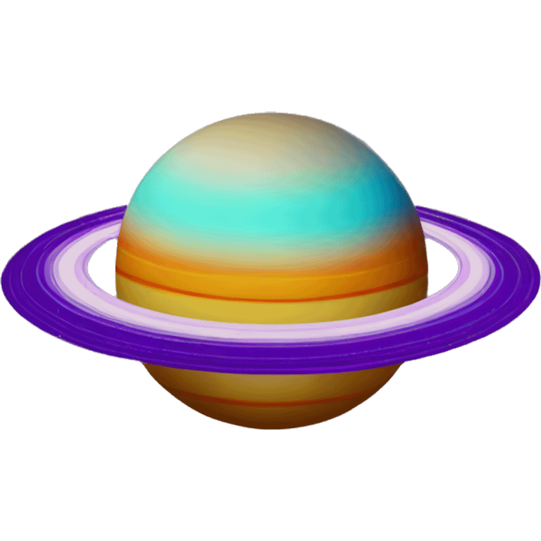 Colorful Saturn with rings  emoji