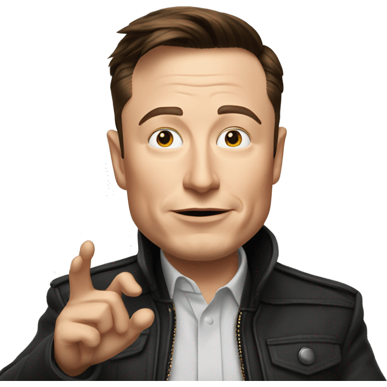 Elon Musk in a "why" pose, holding up his hands emoji