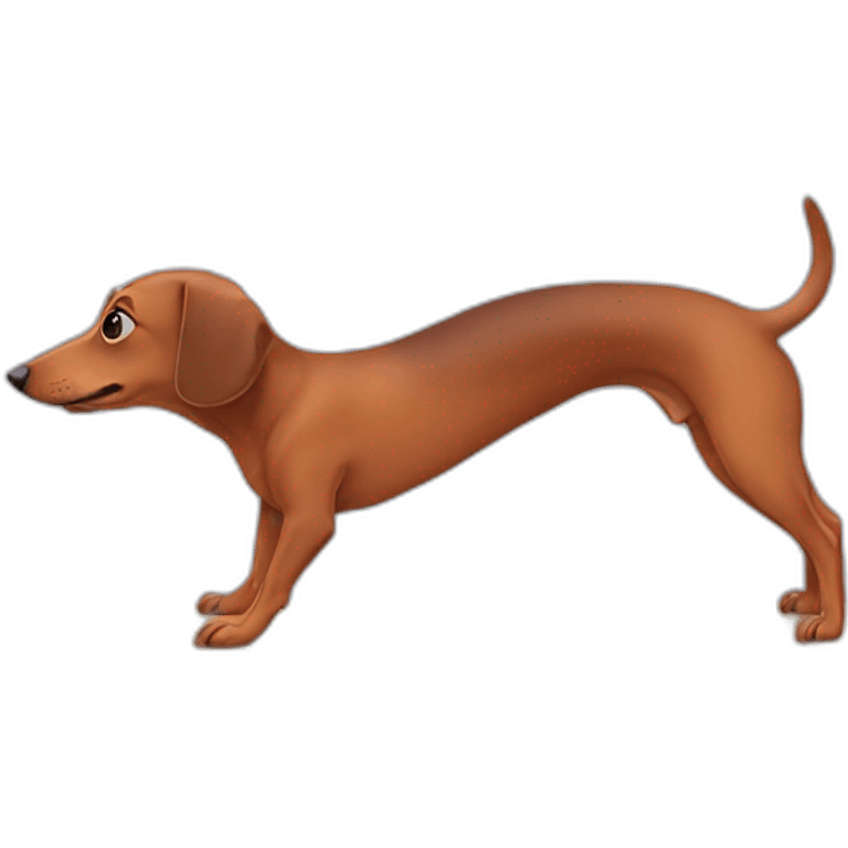 wiener dog yoga emoji