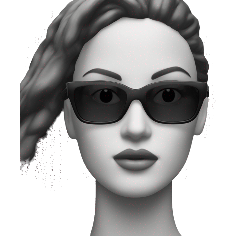 Balenciaga dynamo rectangle sunglasses  emoji