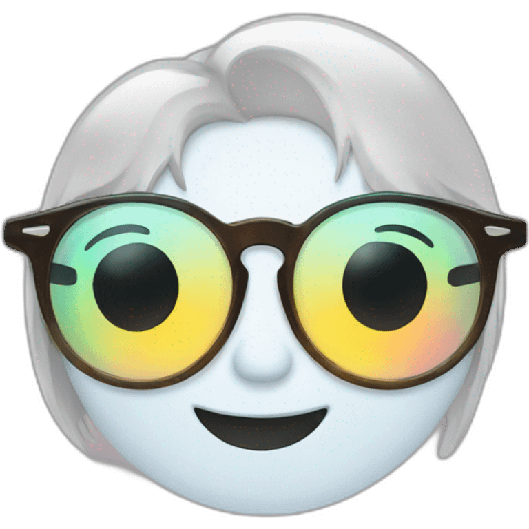 glasses with holographic lenses  emoji