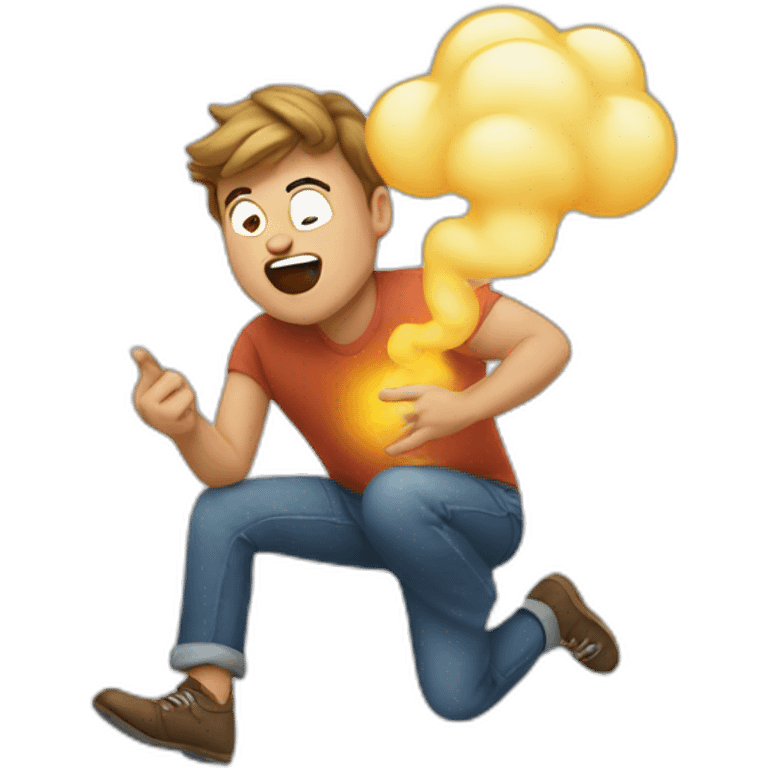 Guy farting emoji