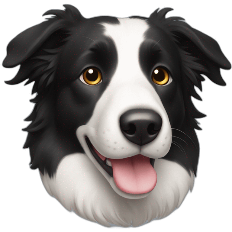 completely black border collie emoji