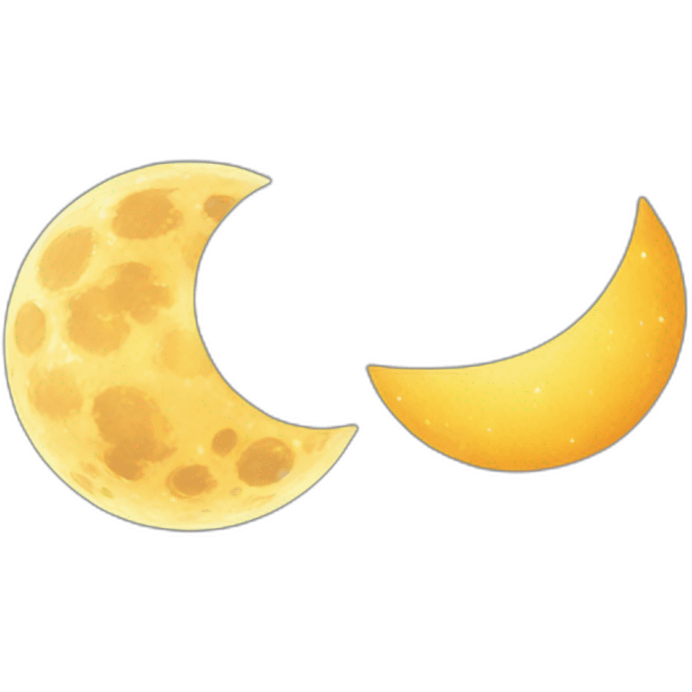 Moon and sun emoji