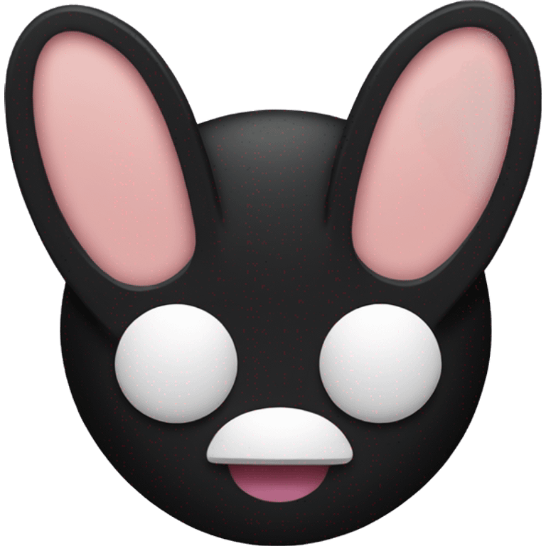 black mask with rabbit ears emoji