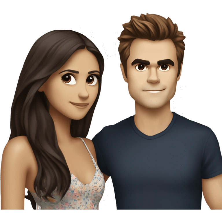 paul wesley and nina dobrev emoji