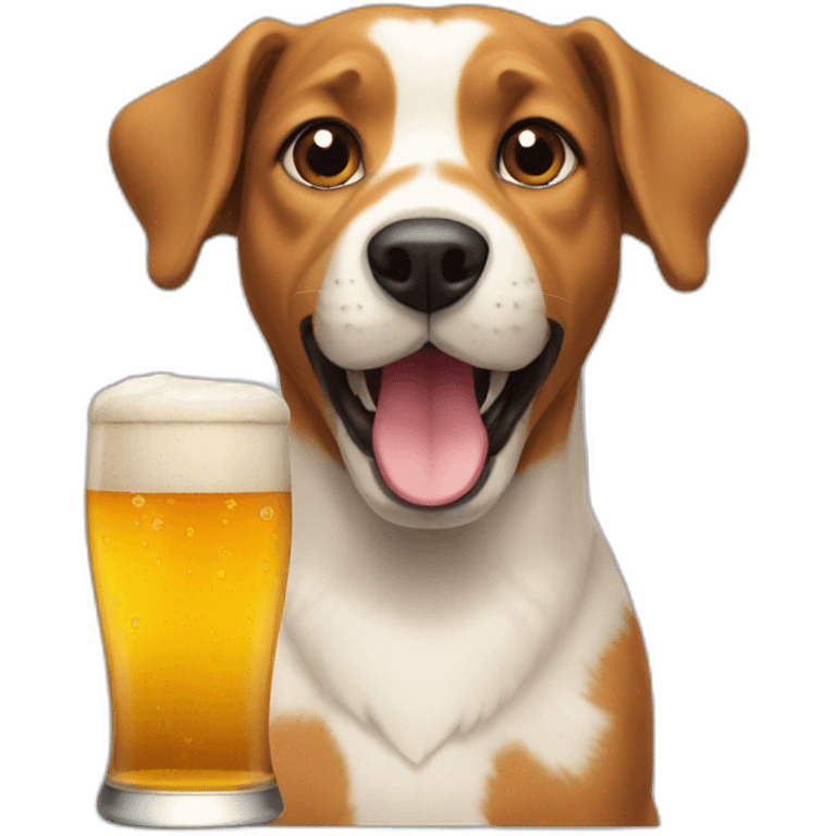 Dog-beer emoji