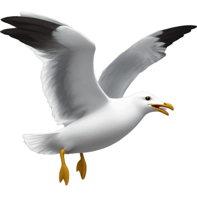 Flying seagull emoji