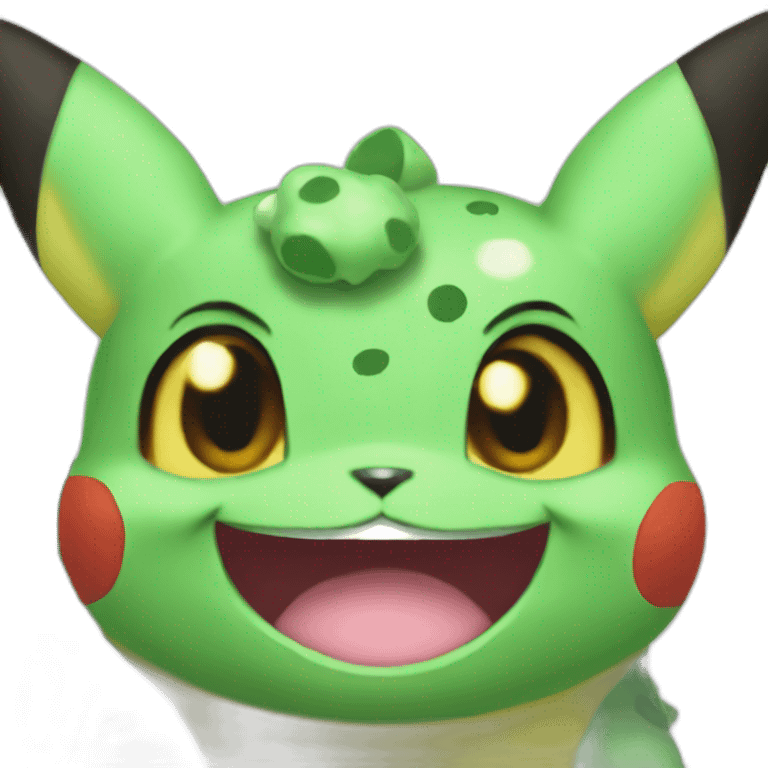 pikachu bulbasaur hybrid emoji