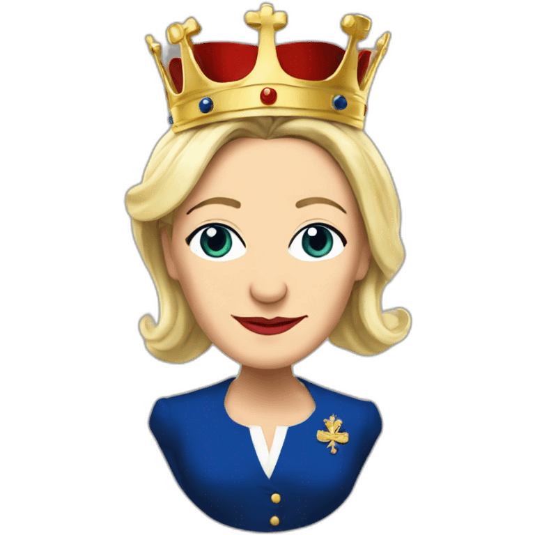 Politician Marine-Le-Pen as a queen emoji