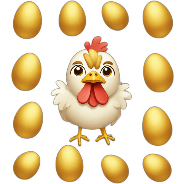 Chicken with golden eggs emoji