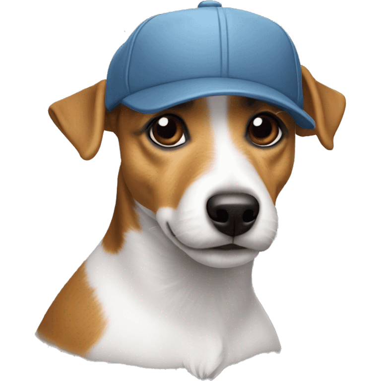 Jack Russell Terrier emoji con gorra emoji