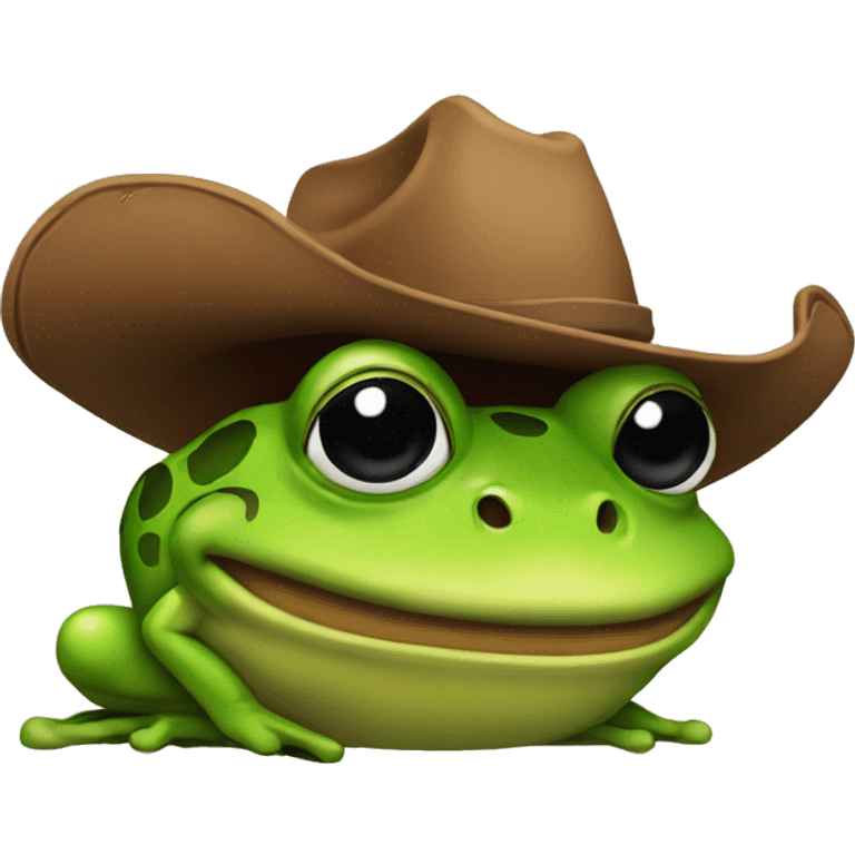 Cowboy frog emoji