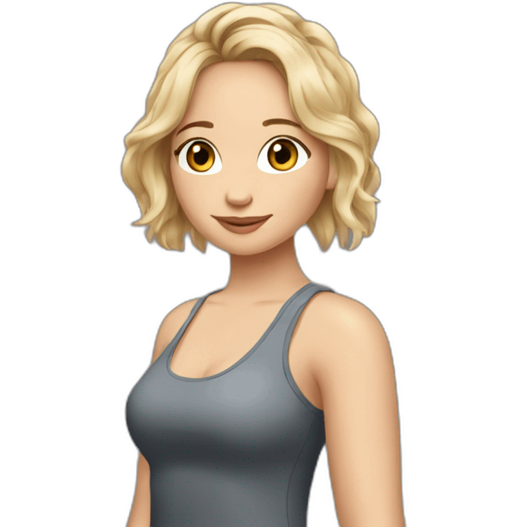 jennifer lawrence cartoon wearing tank top emoji