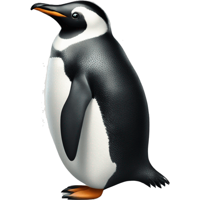 a penguin with an mischievous look emoji