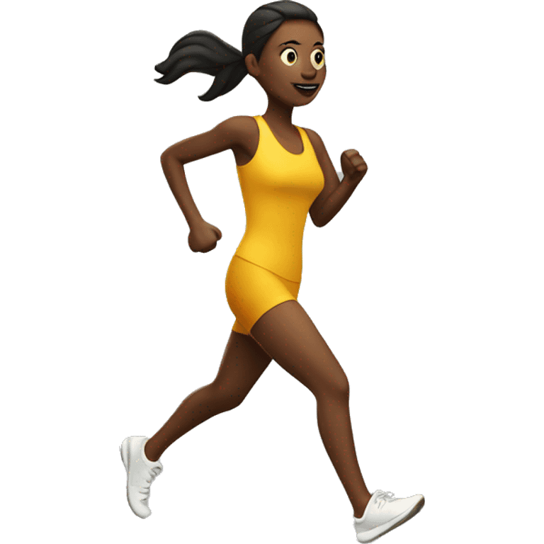 Running lady emoji