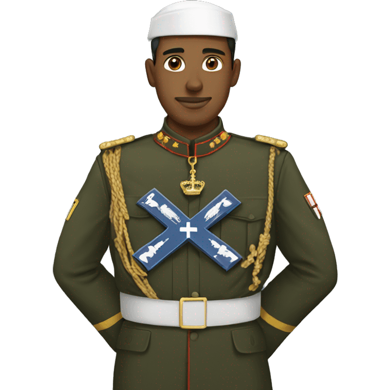 Military with an Orthodox cross emoji