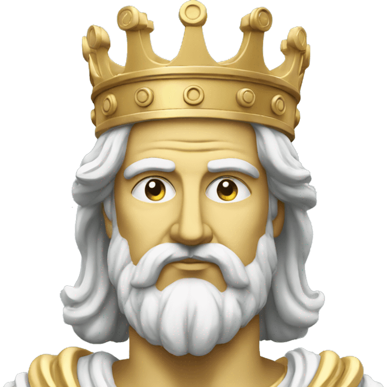 GREEK king STATUE with crown  emoji