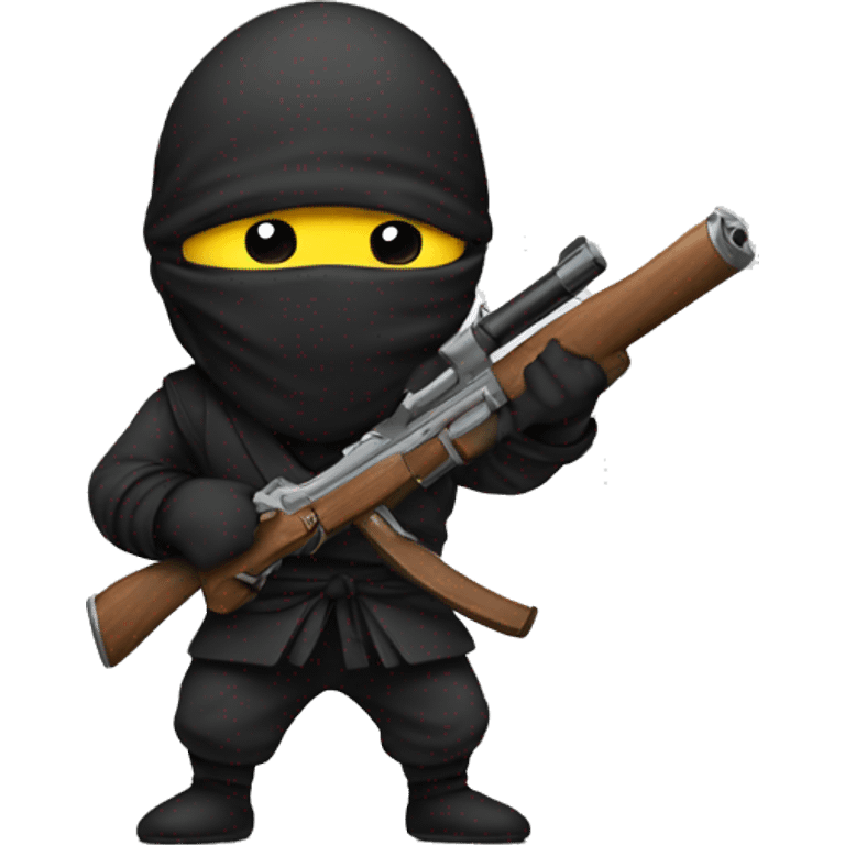 ninja holding gun emoji