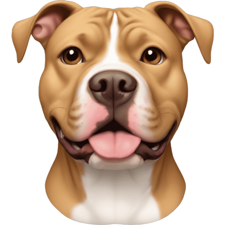 Light brown American bully pit bull emoji