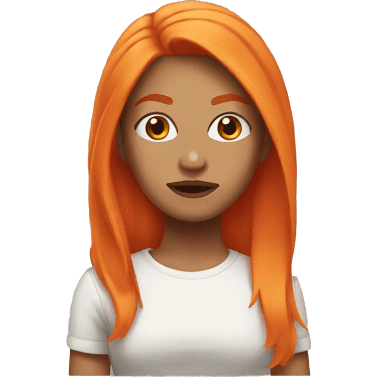 mean girl with orange hair  emoji