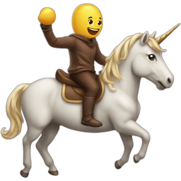 Poop riding unicorn emoji