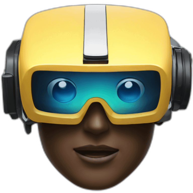 Vr headset on a head emoji