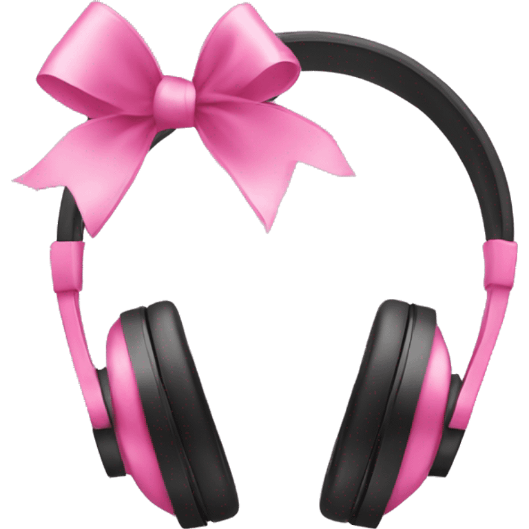 Headphones with pink bows  emoji