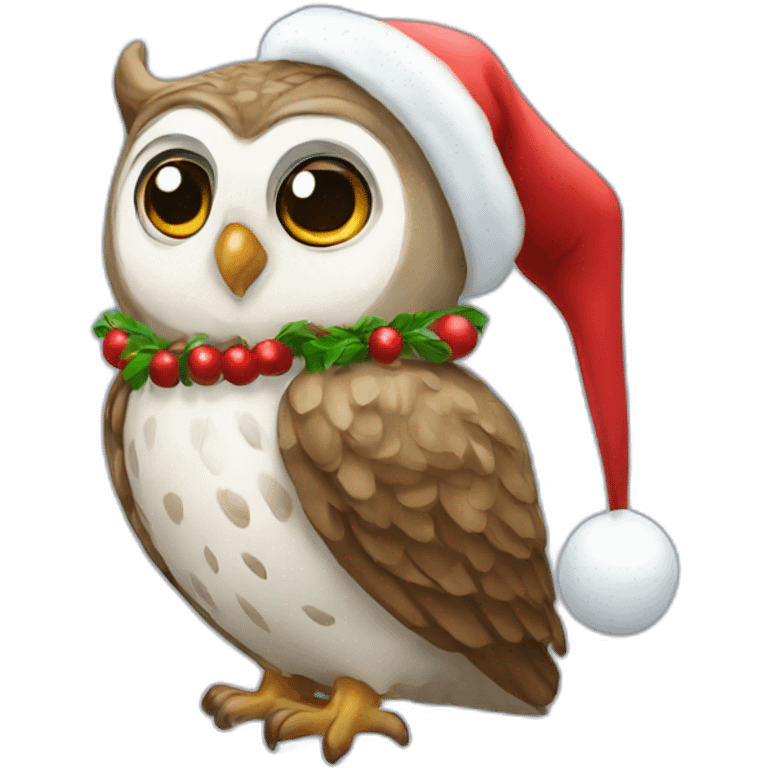 owl baby christmas snow emoji