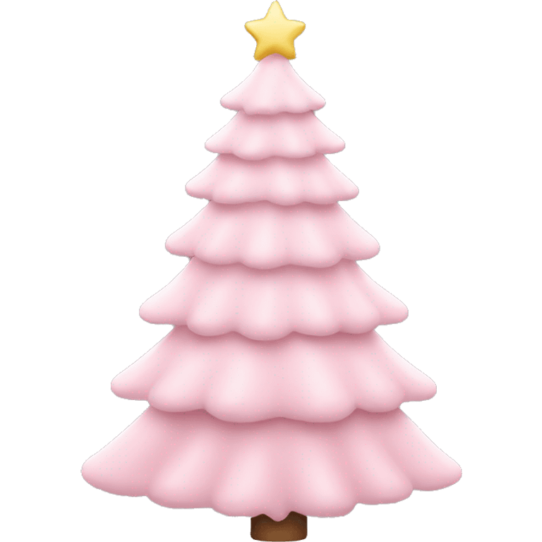 pastel pink christmas tree emoji