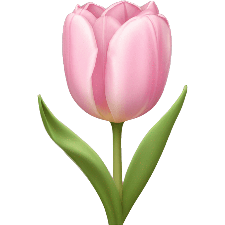 light pink tulip bouquet with light pink bow emoji