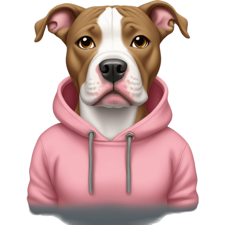 Pit bull wearing a sweatshirt  emoji