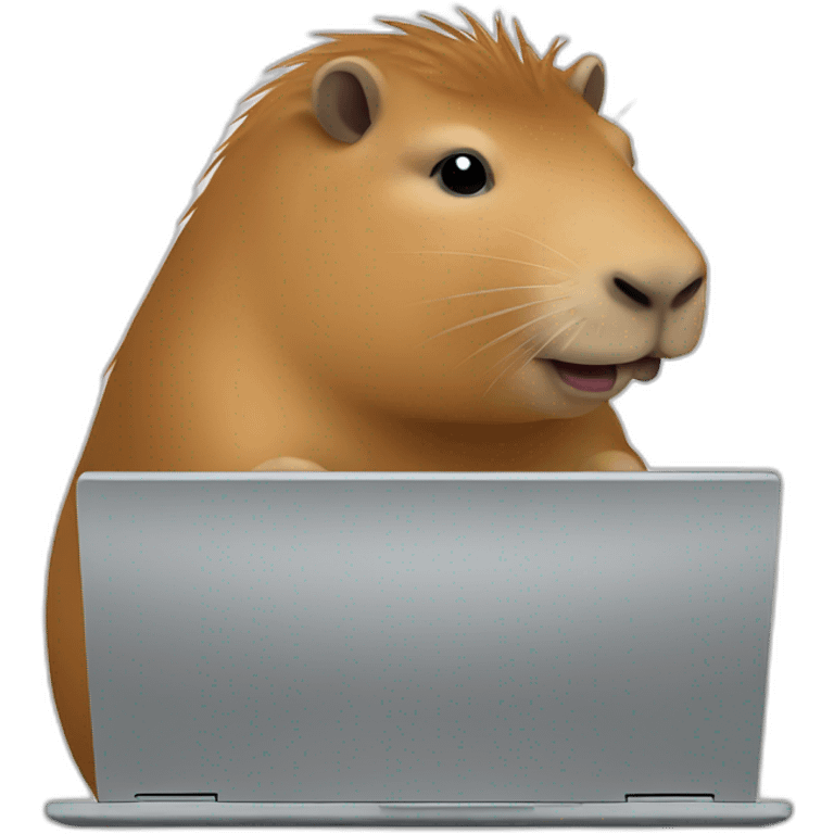 capybara-work-on-computer emoji