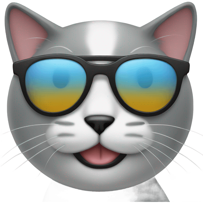 Cat with sunglasses emoji