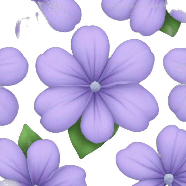 Blue big pretty lilac flower emoji