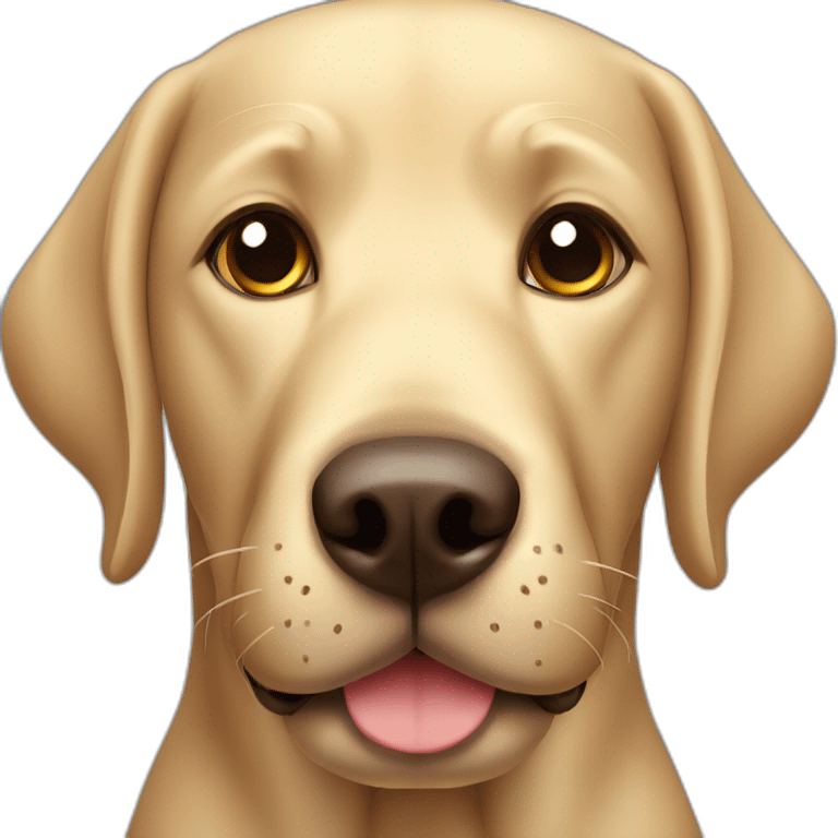 friendly labrador dog face cartoon emoji