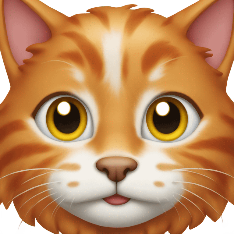 ginger cat with bright red nose emoji