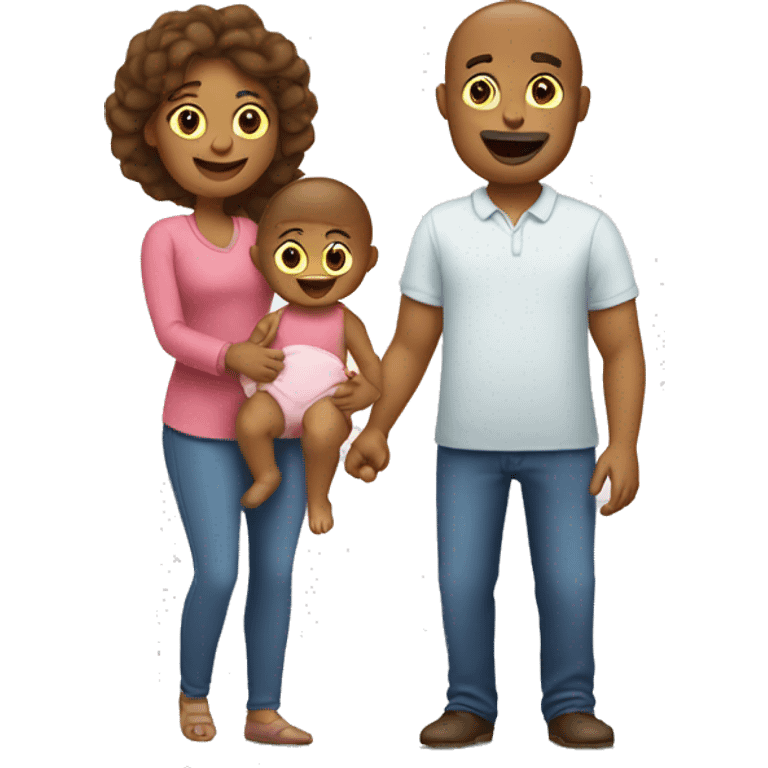 mother and dad with baby emoji