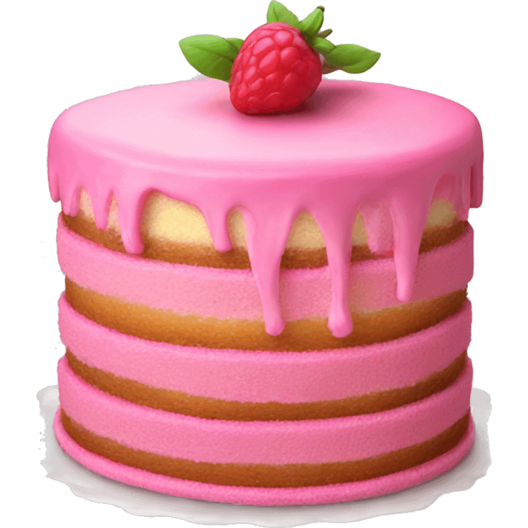 Realistic pink layered cake emoji