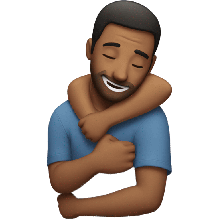 A man hugging a friend  emoji