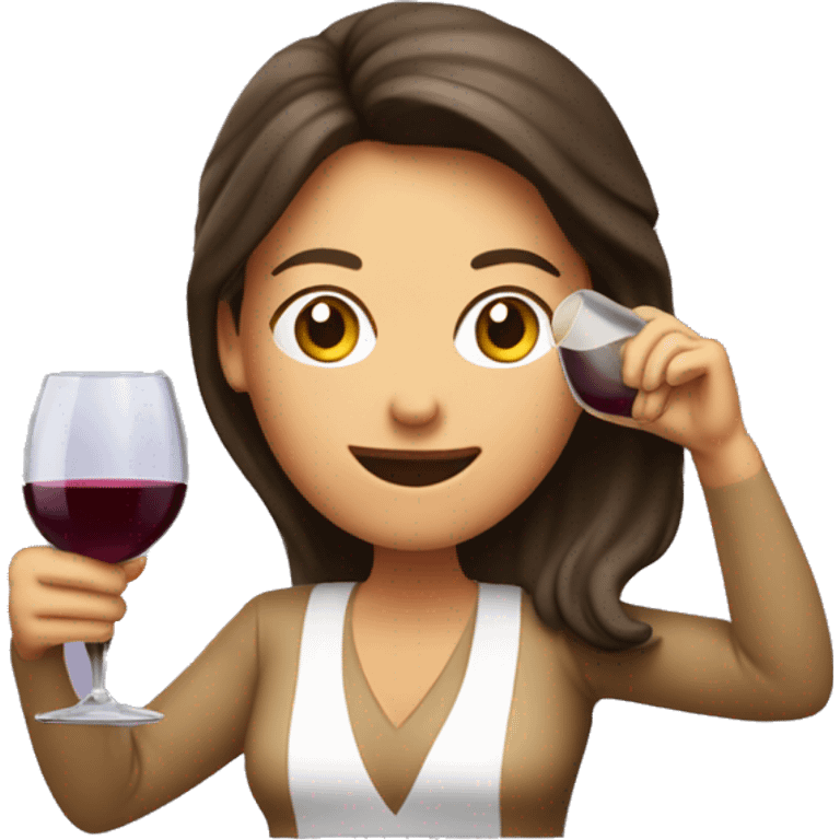 Mom Drinking wine out of decanter emoji