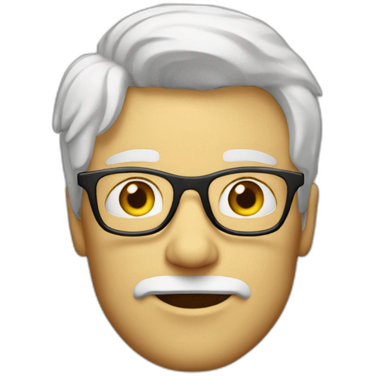 white ginger haired man from Leeds with glasses and stubble emoji