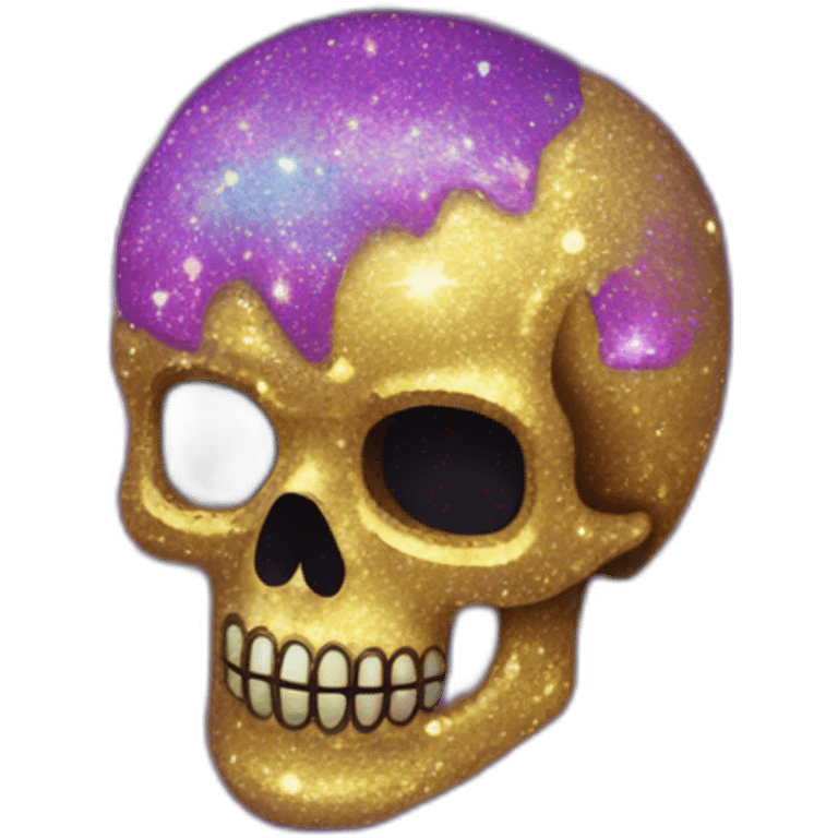 galaxy glitter skull emoji