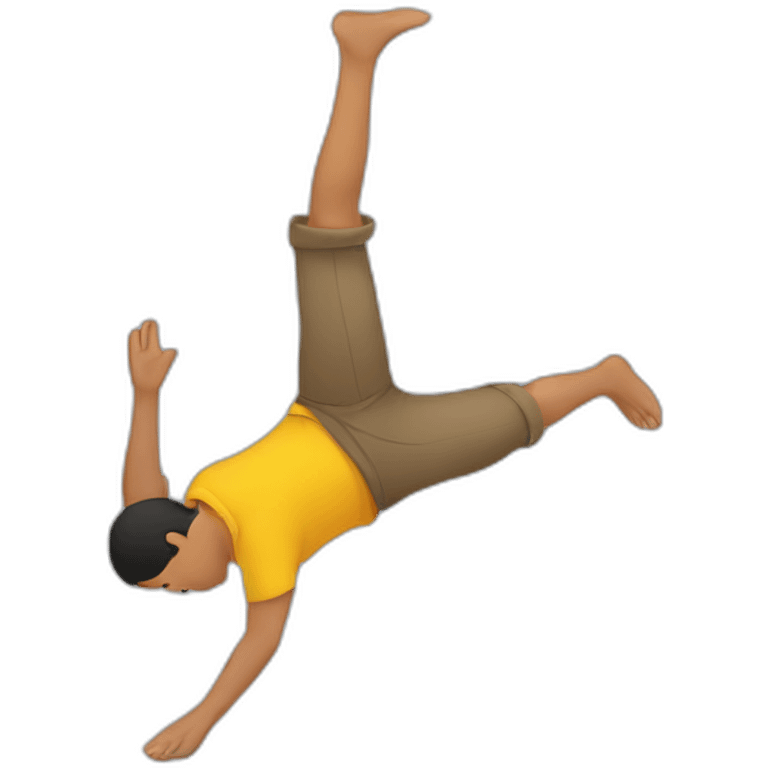 peruvian man doing backflip emoji