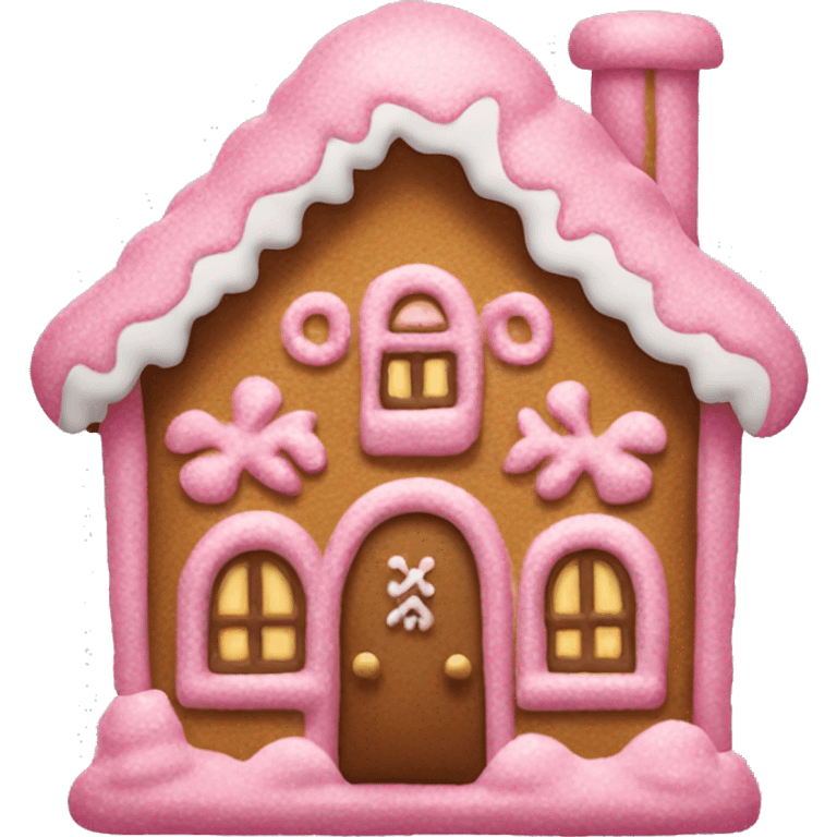 Pink Ginger bread house emoji