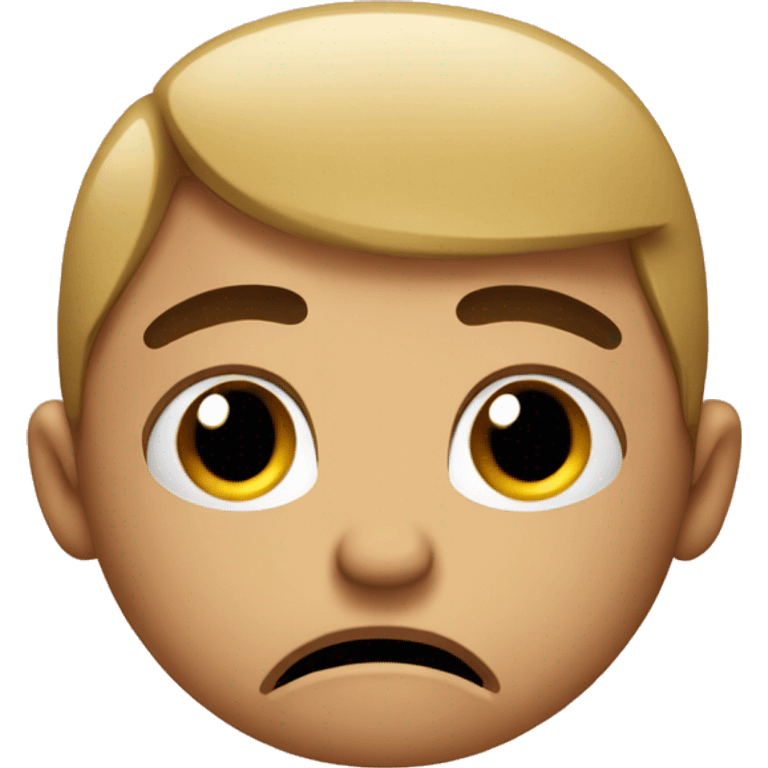 A bored emoji who is angry  emoji