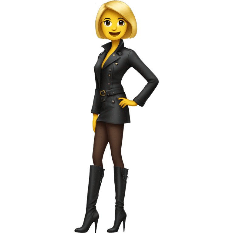 woman in high heel boots emoji